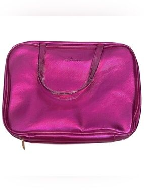 Hello Molly Metallic Pink Travel Cosmetic Bag Shower Bag Makeup Case